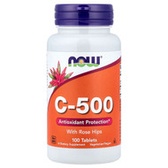 <img alt="Now Foods, C-500 With Rose Hips, 100 Tablets" title="Now Foods, C-500 With Rose Hips, 100 Tablets,733739006707"