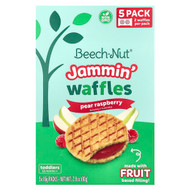 <img alt="Beech-Nut, Jammin Waffles, 12+ Months, Pear Raspberry, 5 Packs, 0.56 oz (16 g) Each" title="Beech-Nut, Jammin Waffles, 12+ Months, Pear Raspberry, 5 Packs, 0.56 oz (16 g) Each,052200041574"