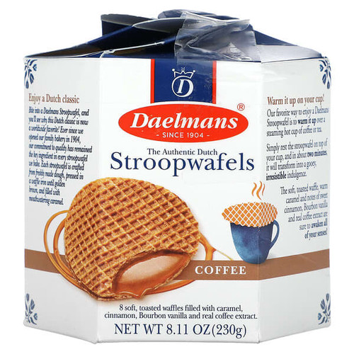 <img alt="Daelmans, Stroopwafels, Coffee, 8 Waffles, 8.11 oz (230 g)" title="Daelmans, Stroopwafels, Coffee, 8 Waffles, 8.11 oz (230 g),811288030319"