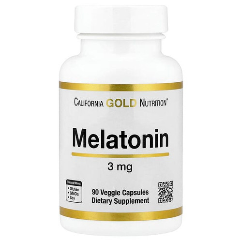 <img alt="California Gold Nutrition, Melatonin, 3 mg, 90 Veggie Capsules" title="California Gold Nutrition, Melatonin, 3 mg, 90 Veggie Capsules,898220023790"