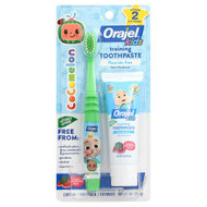 <img alt="Orajel, Kids, Cocomelon Training Toothpaste with Toothbrush, Fluoride-Free, 0-3 Years, Watermelon, 2 Piece Set, 1 oz (28.3 g)" title="Orajel, Kids, Cocomelon Training Toothpaste with Toothbrush, Fluoride-Free, 0-3 Years, Watermelon, 2 Piece Set, 1 oz (28.3 g),310310998912"