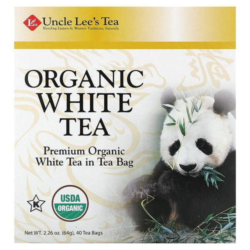 <img alt="Uncle Lees Tea, Organic White Tea, 40 Tea Bags, 2.26 oz (64 g)" title="Uncle Lees Tea, Organic White Tea, 40 Tea Bags, 2.26 oz (64 g),892241000198"