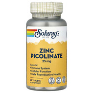 <img alt="Solaray, Zinc Picolinate, 25 mg, 60 Tablets" title="Solaray, Zinc Picolinate, 25 mg, 60 Tablets,076280942705"