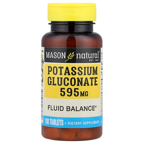 <img alt="Mason Natural, Potassium Gluconate, 595 mg, 100 Tablets" title="Mason Natural, Potassium Gluconate, 595 mg, 100 Tablets,311845061812"