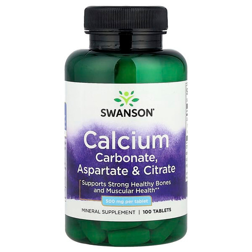 <img alt="Swanson Vitamins, Calcium Carbonate, Aspartate & Citrate, 500 mg, 100 Tablets" title="Swanson Vitamins, Calcium Carbonate, Aspartate & Citrate, 500 mg, 100 Tablets,087614018621"
