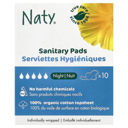 <img alt="Naty, Sanitary Pads, Night, 10 Pads" title="Naty, Sanitary Pads, Night, 10 Pads,7330933000291"