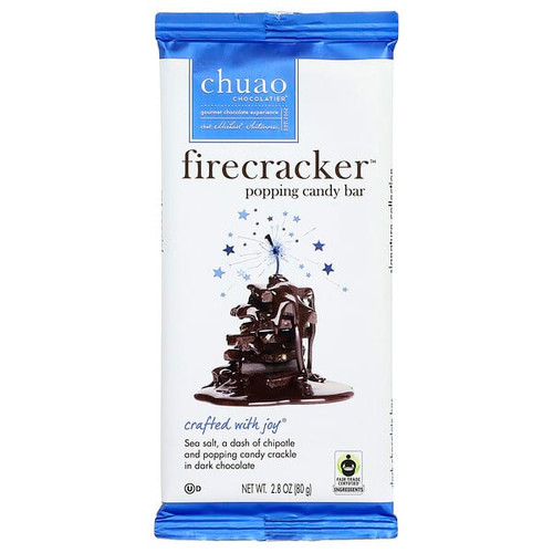 <img alt="Chuao Chocolatier, Dark Chocolate Bar, Firecracker Popping Candy, 2.8 oz (80 g)" title="Chuao Chocolatier, Dark Chocolate Bar, Firecracker Popping Candy, 2.8 oz (80 g),872629006271"