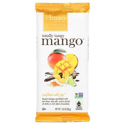 <img alt="Chuao Chocolatier, Dark Chocolate Bar, Totally Tangy Mango, 2.8 oz (80 g)" title="Chuao Chocolatier, Dark Chocolate Bar, Totally Tangy Mango, 2.8 oz (80 g),872629003645"