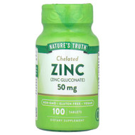 <img alt="Natures Truth, Zinc, Chelated , 50 mg, 100 Tablets" title="Natures Truth, Zinc, Chelated , 50 mg, 100 Tablets,840093101532"
