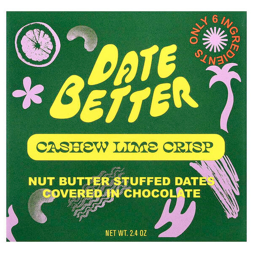 <img alt="Date Better Snacks, Dates, Cashew Lime Crisp, 2.4 oz" title="Date Better Snacks, Dates, Cashew Lime Crisp, 2.4 oz,810207711988"
