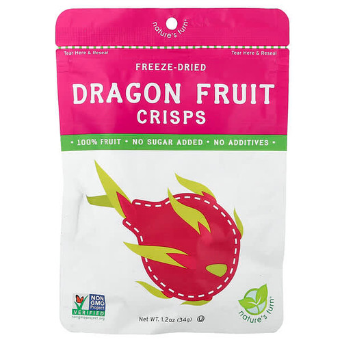 <img alt="Natures Turn, Freeze-Dried Dragon Fruit Crisps, 1.2 oz (34 g)" title="Natures Turn, Freeze-Dried Dragon Fruit Crisps, 1.2 oz (34 g),856366002932"