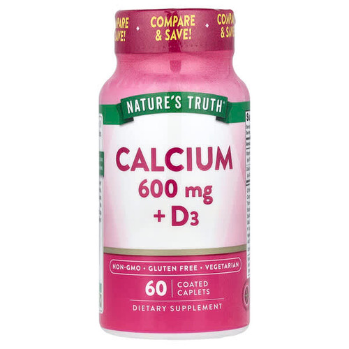 <img alt="Natures Truth, Calcium + D3, 60 Coated Caplets" title="Natures Truth, Calcium + D3, 60 Coated Caplets,840093105943"