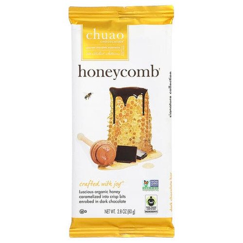 <img alt="Chuao Chocolatier, Dark Chocolate Bar, Honeycomb, 2.8 oz (80 g)" title="Chuao Chocolatier, Dark Chocolate Bar, Honeycomb, 2.8 oz (80 g),872629006134"