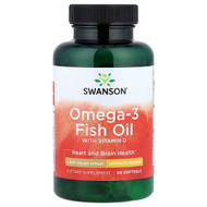 <img alt="Swanson Vitamins, Omega-3 Fish Oil with Vitamin D, Lemon, 60 Softgels" title="Swanson Vitamins, Omega-3 Fish Oil with Vitamin D, Lemon, 60 Softgels,087614113098"