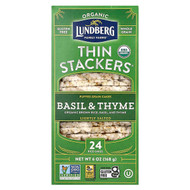 <img alt="Lundberg, Organic Thin Stackers, Puffed Grain Cakes, Basil & Thyme, Lightly Salted, 24 Rice Cakes, 6 oz (168 g)" title="Lundberg, Organic Thin Stackers, Puffed Grain Cakes, Basil & Thyme, Lightly Salted, 24 Rice Cakes, 6 oz (168 g),073416558403"