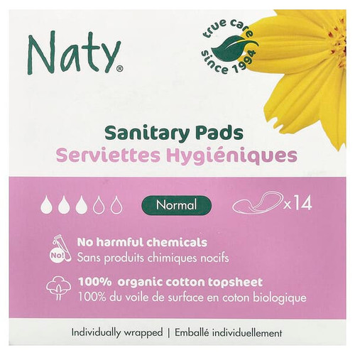 <img alt="Naty, Sanitary Pads, Normal, 14 Pads" title="Naty, Sanitary Pads, Normal, 14 Pads,7330933000178"
