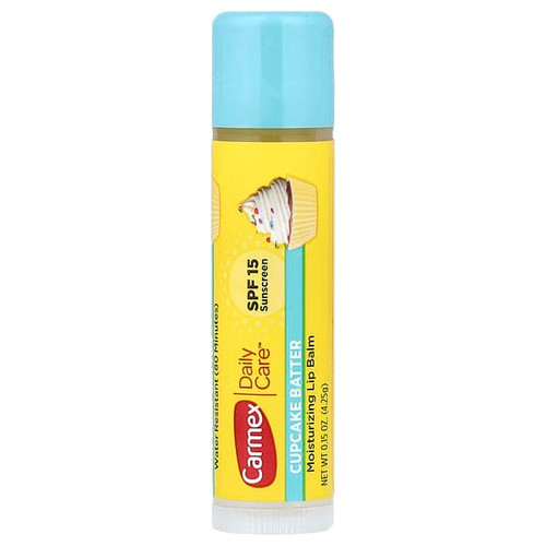 <img alt="3 PACK of Carmex, Daily Care, Moisturizing Lip Balm, SPF 15, Cupcake Batter, 0.15 oz (4.25 g)" title="3 PACK of Carmex, Daily Care, Moisturizing Lip Balm, SPF 15, Cupcake Batter, 0.15 oz (4.25 g),083078018306"