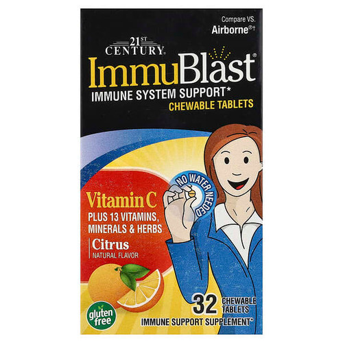 <img alt="21st Century, ImmuBlast, Vitamin C, Citrus, 32 Chewable Tablets" title="21st Century, ImmuBlast, Vitamin C, Citrus, 32 Chewable Tablets,740985276969"