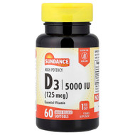 <img alt="Sundance Vitamins, Vitamin D3, High Potency, 125 mcg (5,000 IU), 60 Quick Release Softgels" title="Sundance Vitamins, Vitamin D3, High Potency, 125 mcg (5,000 IU), 60 Quick Release Softgels,840093103239"