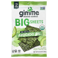 <img alt="gimMe, Roasted Seaweed, Big Sheets, Sea Salt & Avocado Oil, 0.92 oz (26 g)" title="gimMe, Roasted Seaweed, Big Sheets, Sea Salt & Avocado Oil, 0.92 oz (26 g),855463005792"