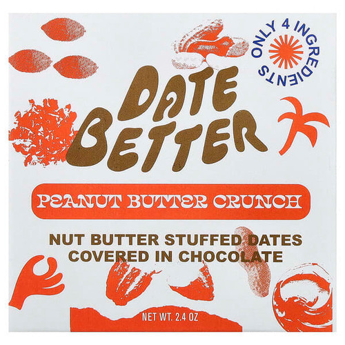 <img alt="Date Better Snacks, Dates, Peanut Butter Crunch, 2.4 oz" title="Date Better Snacks, Dates, Peanut Butter Crunch, 2.4 oz,810207717706"