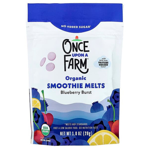 <img alt="Once Upon A Farm, Organic Smoothie Melts, Toddler, Blueberry Burst, 1 oz (28 g)" title="Once Upon A Farm, Organic Smoothie Melts, Toddler, Blueberry Burst, 1 oz (28 g),810003512802"