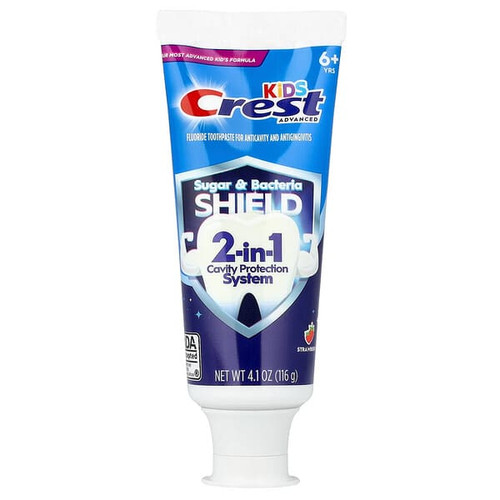 <img alt="Crest, Kids, Advanced, Fluoride Anticavity Toothpaste, 6+ Yrs, Strawberry, 4.1 oz (116 g)" title="Crest, Kids, Advanced, Fluoride Anticavity Toothpaste, 6+ Yrs, Strawberry, 4.1 oz (116 g),030772016848"