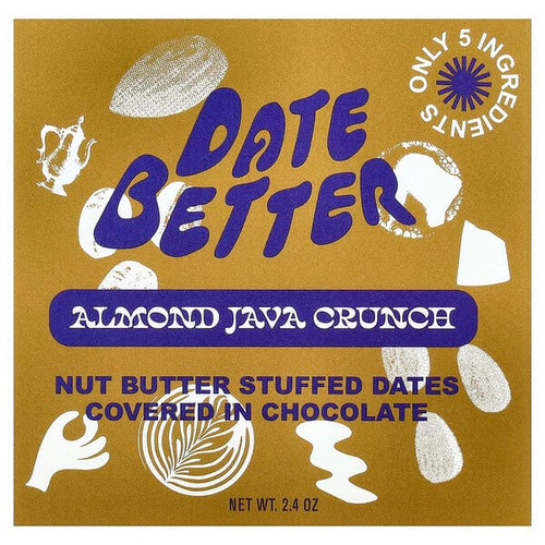 <img alt="Date Better Snacks, Dates, Almond Java Crunch, 2.4 oz" title="Date Better Snacks, Dates, Almond Java Crunch, 2.4 oz,810207711230"