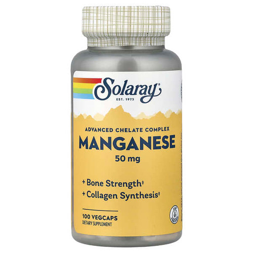 <img alt="Solaray, Manganese, Advanced Chelate Complex, 50 mg, 100 VegCaps" title="Solaray, Manganese, Advanced Chelate Complex, 50 mg, 100 VegCaps,076280046502"