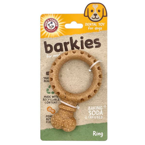<img alt="Arm & Hammer, Barkies For Moderate Chewers, Dental Toy For Dogs, Ring, Peanut Butter, 1 Toy" title="Arm & Hammer, Barkies For Moderate Chewers, Dental Toy For Dogs, Ring, Peanut Butter, 1 Toy,742797968513"