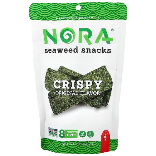 <img alt="Nora Snacks, Seaweed Snacks, Crispy, Original, 1 oz (28 g)" title="Nora Snacks, Seaweed Snacks, Crispy, Original, 1 oz (28 g),855258006225"