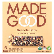 <img alt="MadeGood, Granola Bars, Cookies & Crème, 6 Bars, 0.85 oz (24 g) Each" title="MadeGood, Granola Bars, Cookies & Crème, 6 Bars, 0.85 oz (24 g) Each,687456213743"