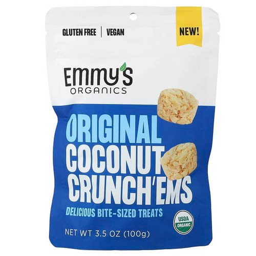 <img alt="Emmys Organic Cookies, Original Coconut Crunchems, 3.5 oz (100 g)" title="Emmys Organic Cookies, Original Coconut Crunchems, 3.5 oz (100 g),850711006521"