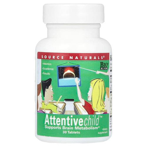 <img alt="Source Naturals, Attentive Child, 30 Tablets" title="Source Naturals, Attentive Child, 30 Tablets,021078019459"