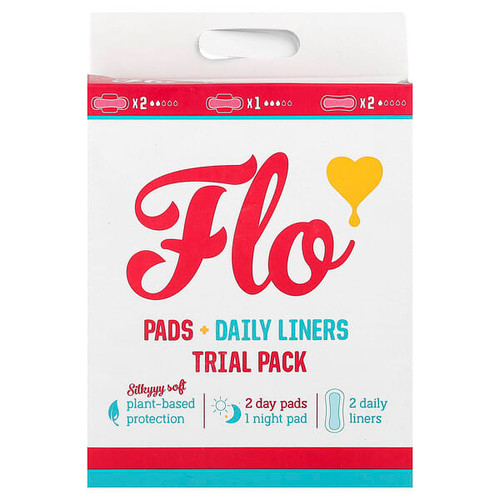 <img alt="Here We Flo, Pads + Daily Liners Trial Pack, 3 Pads + 2 Liners" title="Here We Flo, Pads + Daily Liners Trial Pack, 3 Pads + 2 Liners,5060630101480"