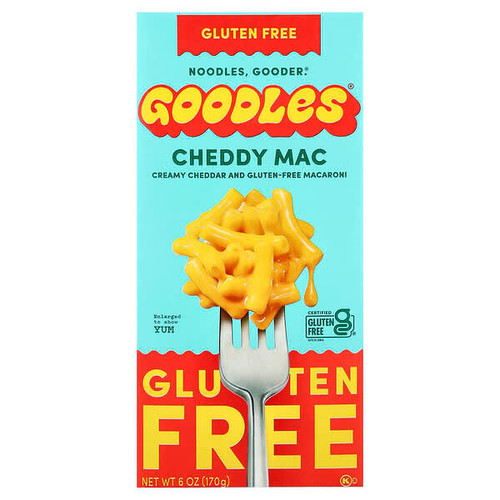 <img alt="Goodles, Cheddy Mac, Creamy Cheddar and Gluten-Free Macaroni, 6 oz (170 g)" title="Goodles, Cheddy Mac, Creamy Cheddar and Gluten-Free Macaroni, 6 oz (170 g),850031990258"
