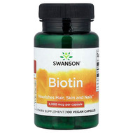 <img alt="Swanson Vitamins, Biotin, 5,000 mcg, 100 Vegan Capsules" title="Swanson Vitamins, Biotin, 5,000 mcg, 100 Vegan Capsules,087614018775"