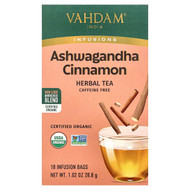 <img alt="VAHDAM India, Infusions, Herbal Tea, Ashwagandha Cinnamon, Caffeine Free, 18 Infusion Bags, 1.02 oz (28.8 g)" title="VAHDAM India, Infusions, Herbal Tea, Ashwagandha Cinnamon, Caffeine Free, 18 Infusion Bags, 1.02 oz (28.8 g),810131832582"