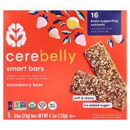 <img alt="Cerebelly, Smart Bars, Organic Toddler Bars, Strawberry Beet, 5 Bars, 0.84 oz (24 g) Each" title="Cerebelly, Smart Bars, Organic Toddler Bars, Strawberry Beet, 5 Bars, 0.84 oz (24 g) Each,850003898520"