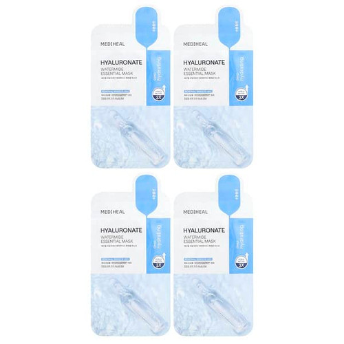 <img alt="MEDIHEAL, Hyaluronate Watermide Essential Beauty Mask, 4 Sheets, 0.81 fl oz (24 ml) Each" title="MEDIHEAL, Hyaluronate Watermide Essential Beauty Mask, 4 Sheets, 0.81 fl oz (24 ml) Each,8809936742266"