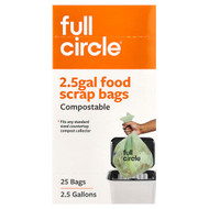 <img alt="Full Circle, Compostable Food Scrap Bags, 25 Bags" title="Full Circle, Compostable Food Scrap Bags, 25 Bags,810119021953"