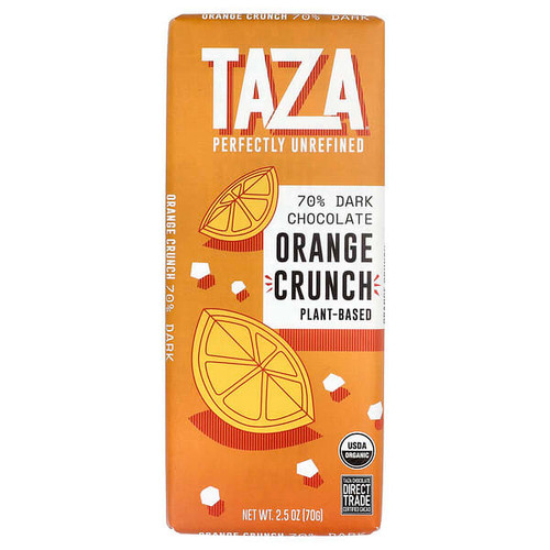 <img alt="Taza Chocolate, 70% Dark Chocolate, Orange Crunch, 2.5 oz (70 g)" title="Taza Chocolate, 70% Dark Chocolate, Orange Crunch, 2.5 oz (70 g),850033354263"