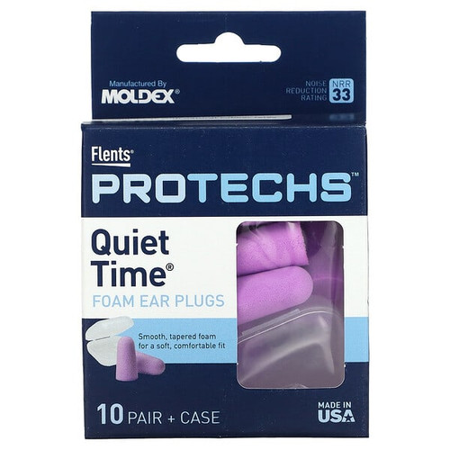 <img alt="Flents, Protechs, Quiet Time Foam Ear Plugs, 10 Pair + Case" title="Flents, Protechs, Quiet Time Foam Ear Plugs, 10 Pair + Case,023185680003"