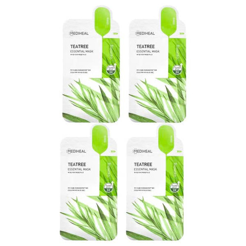 <img alt="MEDIHEAL, Tea Tree, Essential Beauty Mask, 4 Sheets, 0.81 fl oz (24 ml) Each" title="MEDIHEAL, Tea Tree, Essential Beauty Mask, 4 Sheets, 0.81 fl oz (24 ml) Each,8809615057469"