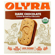 <img alt="Olyra, Creme Breakfast Biscuits, Dark Chocolate, 4 On-The-Go Packs, 5.3 oz (150 g)" title="Olyra, Creme Breakfast Biscuits, Dark Chocolate, 4 On-The-Go Packs, 5.3 oz (150 g),819019020233"