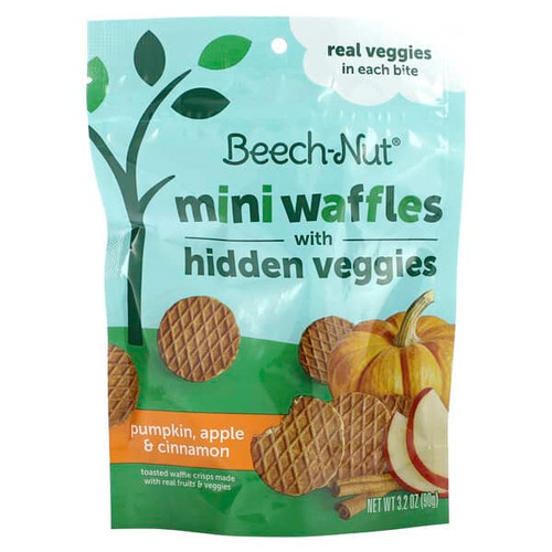 <img alt="Beech-Nut, Mini Waffles with Hidden Veggies, 12+ Months, Pumpkin, Apple & Cinnamon, 3.2 oz (90 g)" title="Beech-Nut, Mini Waffles with Hidden Veggies, 12+ Months, Pumpkin, Apple & Cinnamon, 3.2 oz (90 g),052200041482"