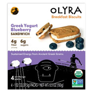 <img alt="Olyra, Organic Breakfast Biscuits, Greek Yogurt Blueberry Sandwich, 4 Packs, 1.32 oz (37.5 g) Each" title="Olyra, Organic Breakfast Biscuits, Greek Yogurt Blueberry Sandwich, 4 Packs, 1.32 oz (37.5 g) Each,819019020257"