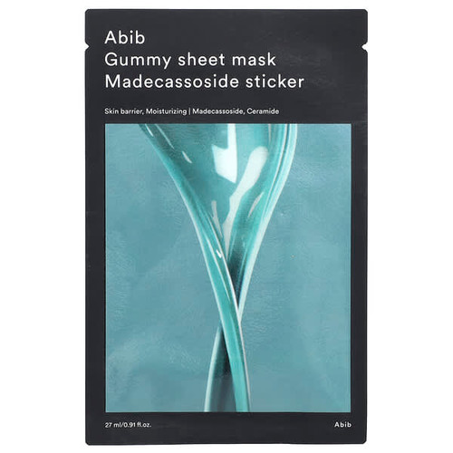 <img alt="3 PACK of Abib, Gummy Beauty Sheet Mask, Madecassoside Sticker, 1 Sheet, 0.91 fl oz (27 ml)" title="3 PACK of Abib, Gummy Beauty Sheet Mask, Madecassoside Sticker, 1 Sheet, 0.91 fl oz (27 ml),8809750463705"