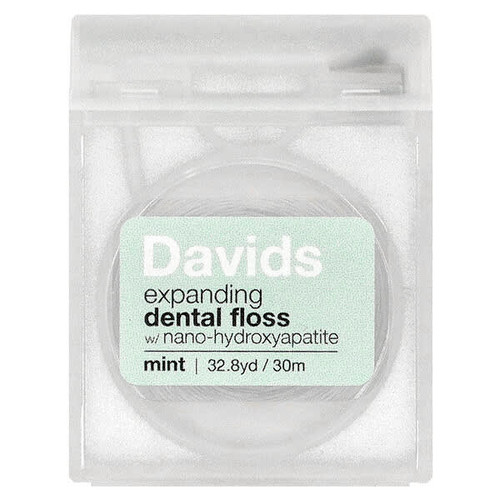 <img alt="Davids, Expanding Dental Floss, Mint, 32.8 yd (30 m)" title="Davids, Expanding Dental Floss, Mint, 32.8 yd (30 m),850046443060"