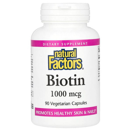 <img alt="Natural Factors, Biotin, 1,000 mcg, 90 Vegetarian Capsules" title="Natural Factors, Biotin, 1,000 mcg, 90 Vegetarian Capsules,068958012612"